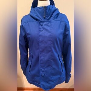 Burton DRYRIDE Jet Set Jacket Womens XL Bright Blue Hooded Ski Snowboard Coat